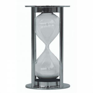 Horloge de sable de 15 min en alu argenté