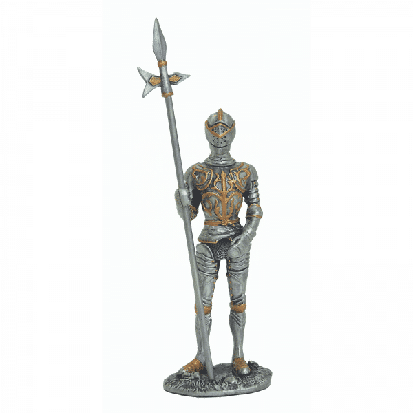 Figurine - Cavalier en armure avec sa hallebarde
