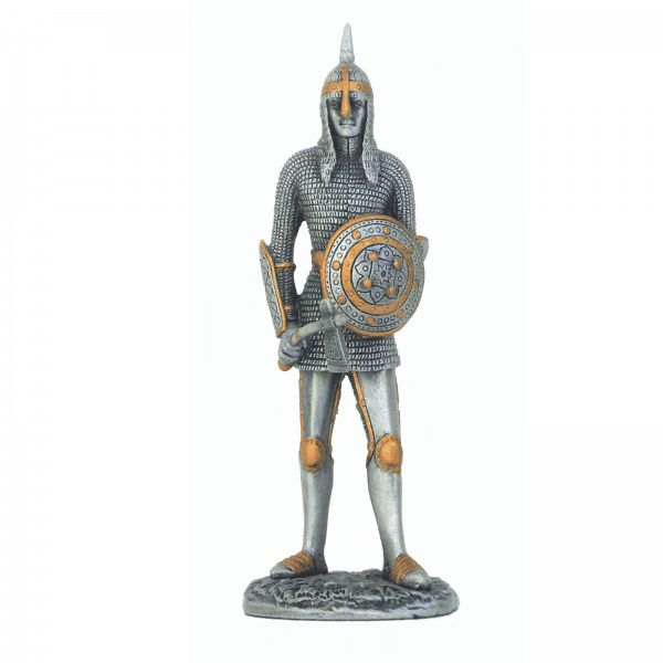 Figurine - Cavalier avec son marteau tranchant et son bouclier