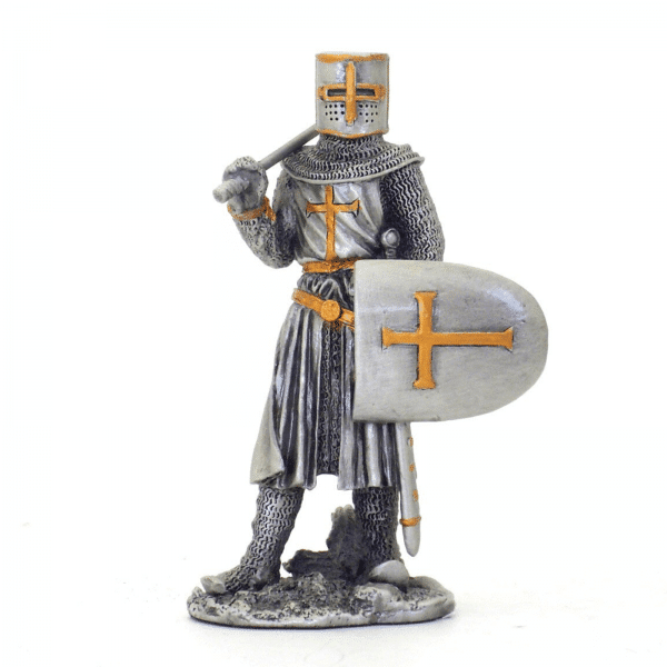 Figurine - Cavalier des Croisades avec hache et bouclier