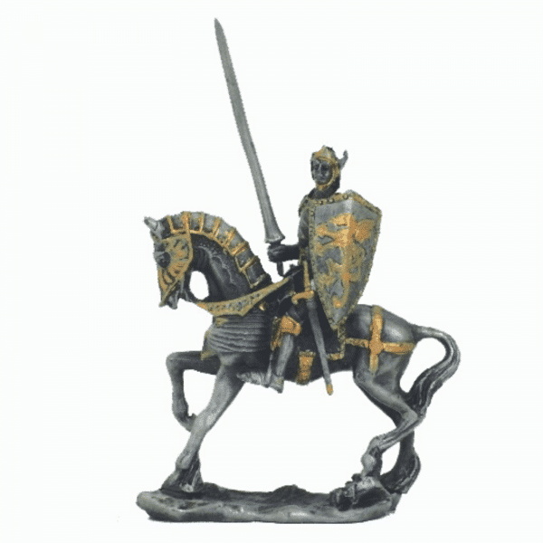 Figurine - Cavalier de la noblesse sur sa monture au trot