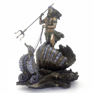 Sculpture miniature - Poséidon reposant sur un coquillage