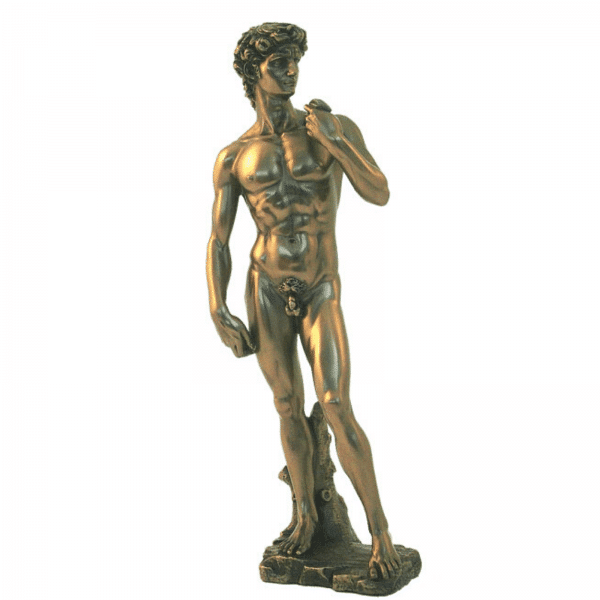 Sculpture miniature du David de l'artiste Michelangelo