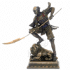 Figurine - Samourai équipé d'un naginata posant son pied sur un lion