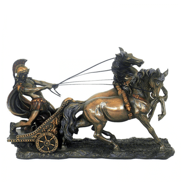 Figurine du prince juif Ben-Hur sur son chariot