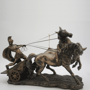 Grande figurine du prince juif Ben-Hur sur son chariot