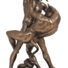 Sculpture miniature de Thésée se battant contre le minotaure