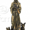Figurine de St François d'Assise entouré d'animaux