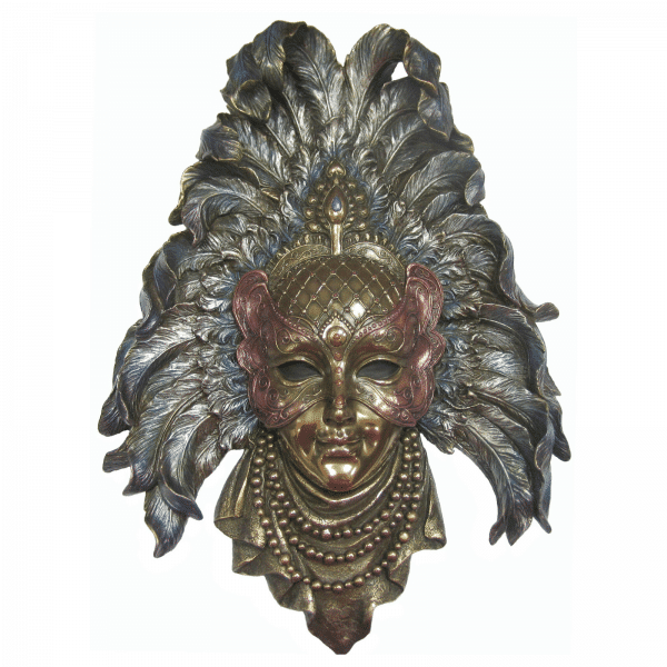 Figurine - Masque de Venise avec des plumes