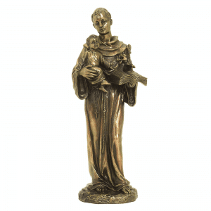 Figurine de St Antoine de Padoue tenant un enfant