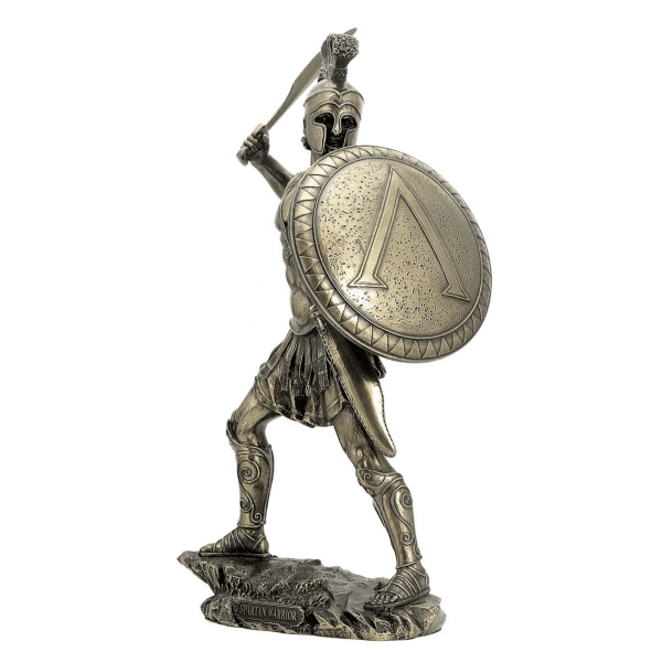 Figurine - Combattant de Sparte avec son bouclier rond et son glaive