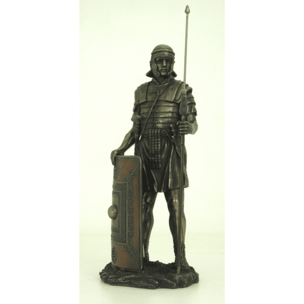 Figurine - Soldat de l'Empire romain avec son javelot et son bouclier