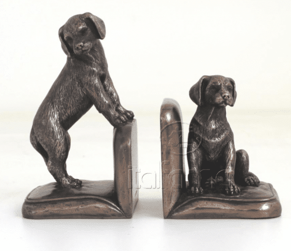 Figurine - Serre-livres décorés de petits chiens
