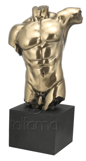 Figurine - Buste de l'homme argenté
