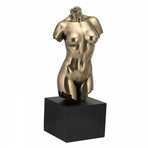 Figurine - Buste de femme argentée