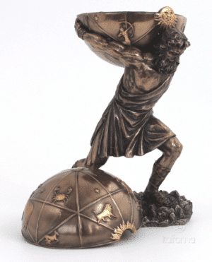 Figurine - Atlas portant le monde