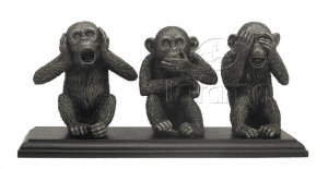 Figurines - Les trois singes qui "ne voient pas