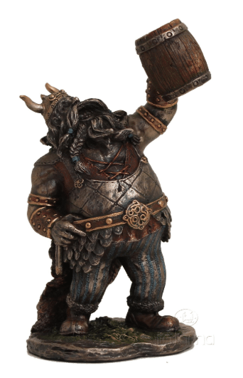 Figurine - Viking avec son fût en bois