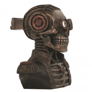 Figurine - Squelette Steampunk habillé en uniforme