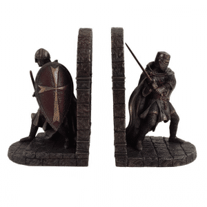 Figurine - Serre-livres orné de cavaliers des Croisés