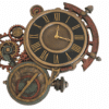 Horloge Steampunk Astrolab à accrocher au mur
