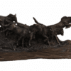 Figurine - Troupeau de buffles américains traversant une rivière