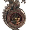 Horloge Statuette Dragon Steampunk avec Mécanisme Apparent – Décoration Fantastique et Gothique
