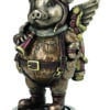 Statuette Cochon Aviateur Steampunk avec Ailes - Décoration Originale Vintage