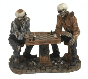 Figurine - Squelettes jouant aux échecs