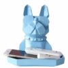 Statue Chien Bouledogue Bleu