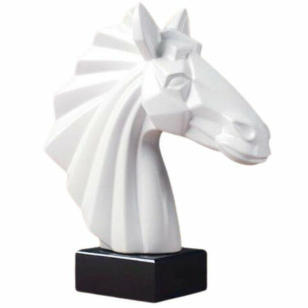 Statue Cheval Extérieur Blanc