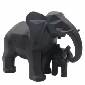Statue Éléphant Grande Taille Noir