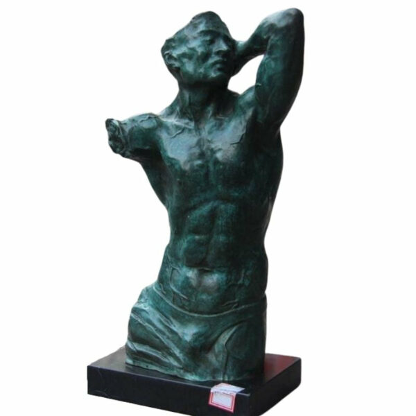 Statue Bronze Homme Bleu