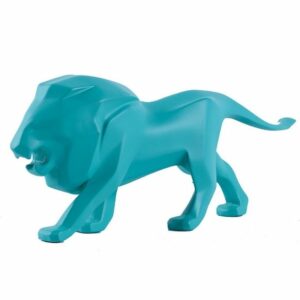 Statue Lion Bleu