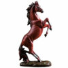 Statue Cheval Patte En L Air Marron