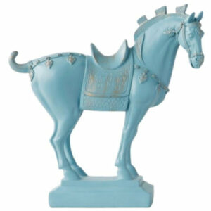 Statue Cheval De Troie Bleu Clair