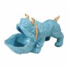 Statue Bouledogue Origami Bleu