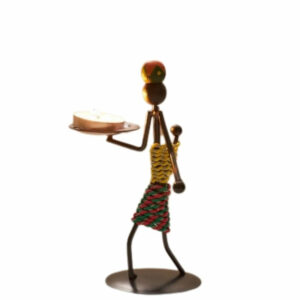 Statue Africaine Femme Enfant Dans Le Dos