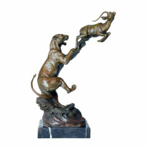 Statue Bronze Animal Panthère
