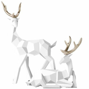 Statue Origami Cerf Blanc