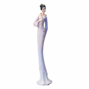 Statue Japonaise Geisha Violet