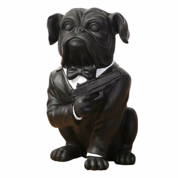 Statue Bouledogue James Bond