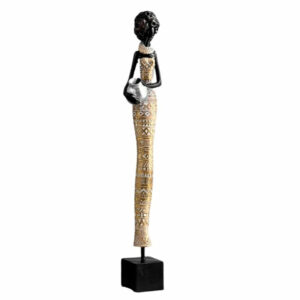 Statue Femme Africaine Or
