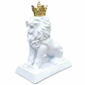 Statue Lion Avec Couronne
