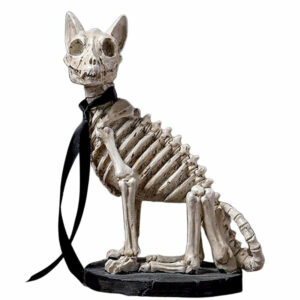 Statue Chat Squelette
