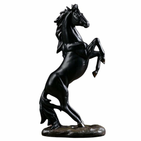 Statue Cheval Patte En L Air Noir