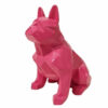 Statue Bouledogue Origami Rose