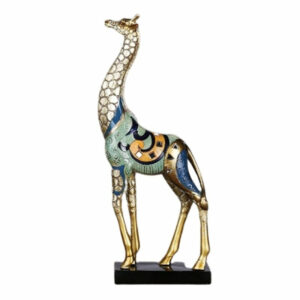 Statue Africaine Girafe Or