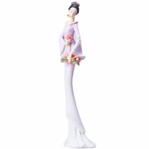 Statue Japonaise Geisha Blanc