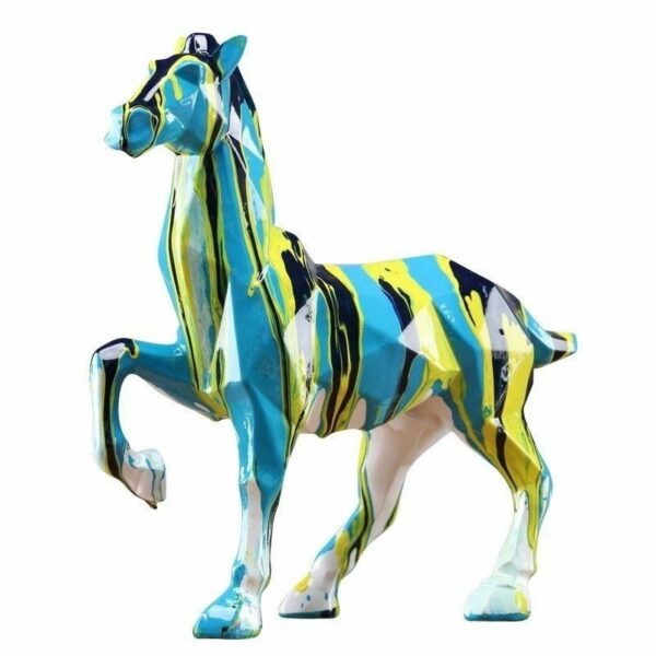 Statue Cheval Bleu